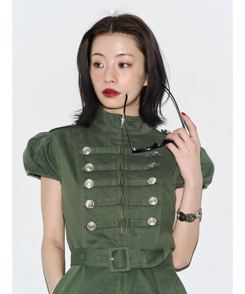 jouetie（ジュエティ）の「【Xバズアイテム！】ナポレオンミニワンピース　夏服（ワンピース・レディース・ブルー/カーキ/ブラック・FREE）」の15枚目の写真