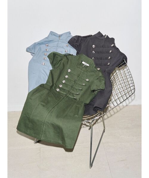 jouetie（ジュエティ）の「【Xバズアイテム！】ナポレオンミニワンピース　夏服（ワンピース・レディース・ブルー/カーキ/ブラック・FREE）」の17枚目の写真