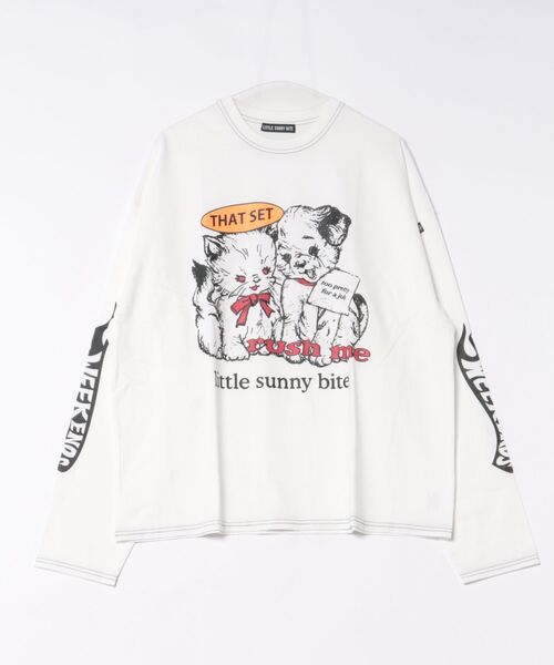 Little sunny bite（リトルサニーバイト）の「littlesunnybite/リトルサニーバイト/lovely big tee（Tシャツ/カットソー・レディース・ブラック/その他24/ホワイト・S/M）」の15枚目の写真