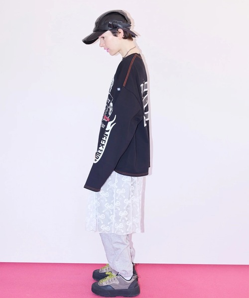 Little sunny bite（リトルサニーバイト）の「littlesunnybite/リトルサニーバイト/lovely big tee（Tシャツ/カットソー・レディース・ブラック/その他24/ホワイト・S/M）」の10枚目の写真