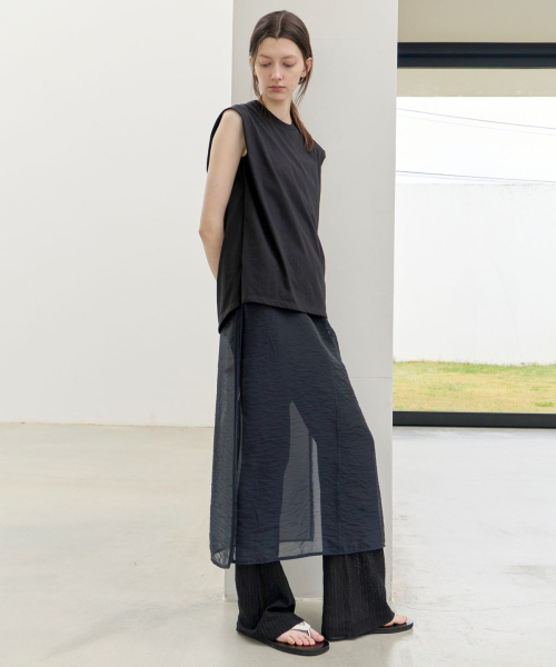 LEVAR(レバー)の「Sheer Layered Maxi Dress - Darknight Navy(ワンピース・レディース・その他・FREE)」の2枚目の写真