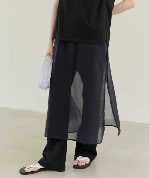 LEVAR(レバー)の「Sheer Layered Maxi Dress - Darknight Navy(ワンピース・レディース・その他・FREE)」の3枚目の写真