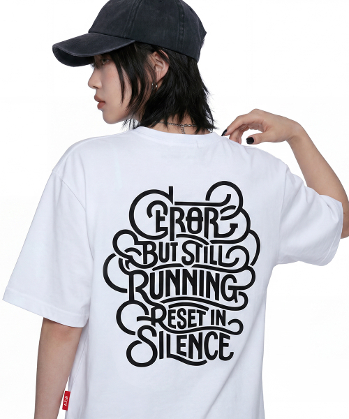 ARTISTWEAR（アーティストウェア）の「[ATW] スティールランニング 半袖Tシャツ - 2COLOR（Tシャツ/カットソー・レディース・ブラック/ホワイト・SMALL/MEDIUM/LARGE/X-LARGE/XX-LARGE/XXXX-LARGE）」の4枚目の写真