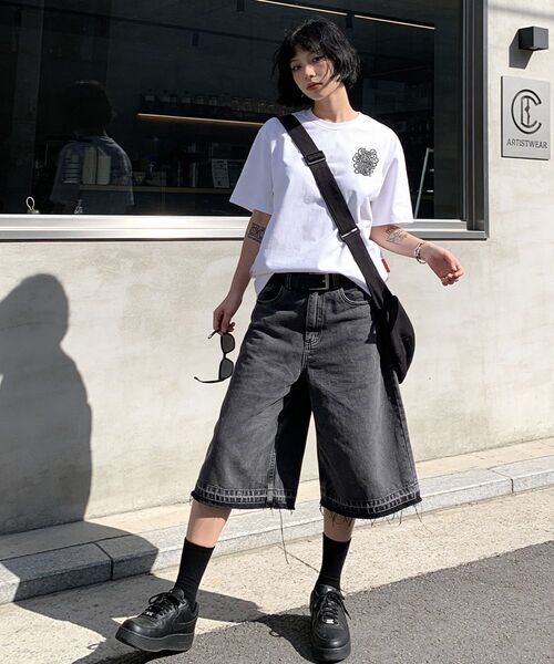ARTISTWEAR（アーティストウェア）の「[ATW] スティールランニング 半袖Tシャツ - 2COLOR（Tシャツ/カットソー・レディース・ブラック/ホワイト・SMALL/MEDIUM/LARGE/X-LARGE/XX-LARGE/XXXX-LARGE）」の6枚目の写真