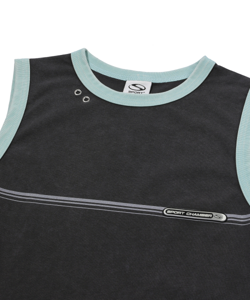 SPORT CHAMBER(スポーツチャンバー)の「SC 3ポイントスリーブレス(チャコール)(Tシャツ/カットソー・レディース・その他・2/3)」の3枚目の写真
