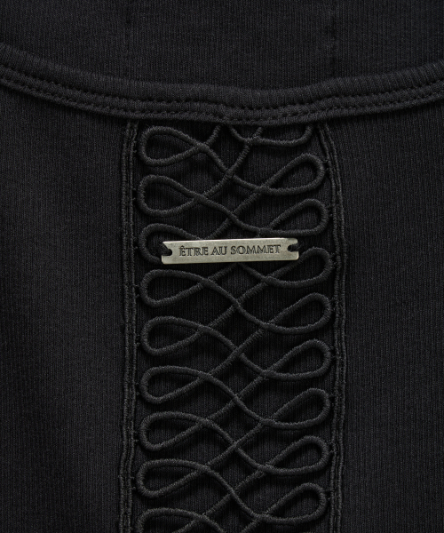 ETRE AU SOMMET(エトレオソメ)の「Crochet Point Short Sleeve (Black)(Tシャツ/カットソー・レディース・ブラック・FREE)」の10枚目の写真