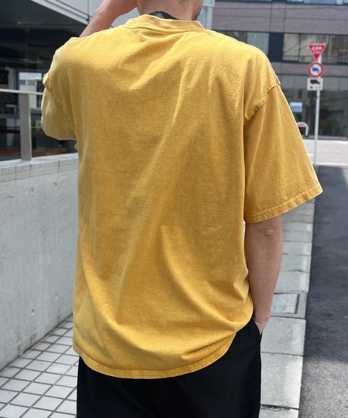 yield(イールド)の「【HOUSTON】ヒューストン PIGMENT PRINT TEE (HOWDY) ピグメントプリント半袖Tシャツ(Tシャツ/カットソー・メンズ・ホワイト/モカ/ネイビー/マスタード・L/XL/M)」の17枚目の写真