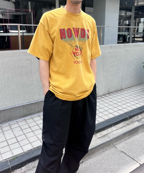 yield(イールド)の「【HOUSTON】ヒューストン PIGMENT PRINT TEE (HOWDY) ピグメントプリント半袖Tシャツ(Tシャツ/カットソー・メンズ・ホワイト/モカ/ネイビー/マスタード・L/XL/M)」の18枚目の写真