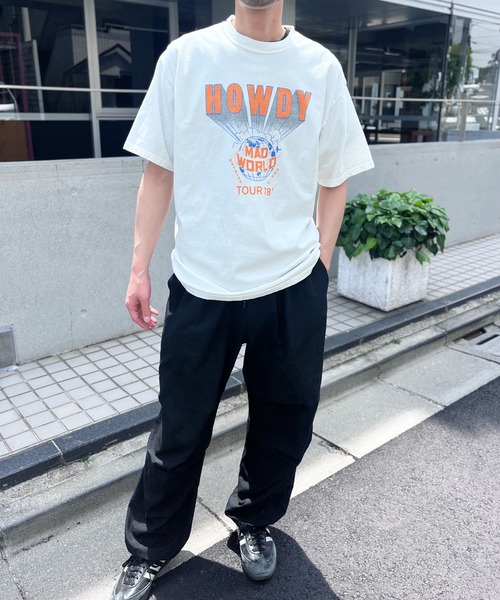 yield(イールド)の「【HOUSTON】ヒューストン PIGMENT PRINT TEE (HOWDY) ピグメントプリント半袖Tシャツ(Tシャツ/カットソー・メンズ・ホワイト/モカ/ネイビー/マスタード・L/XL/M)」の7枚目の写真