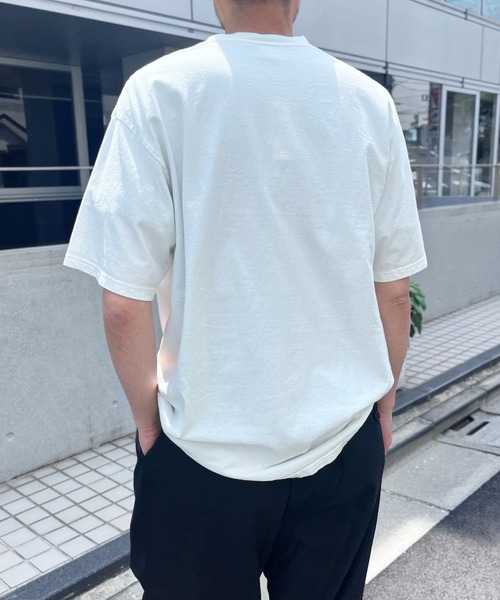 yield(イールド)の「【HOUSTON】ヒューストン PIGMENT PRINT TEE (HOWDY) ピグメントプリント半袖Tシャツ(Tシャツ/カットソー・メンズ・ホワイト/モカ/ネイビー/マスタード・L/XL/M)」の8枚目の写真