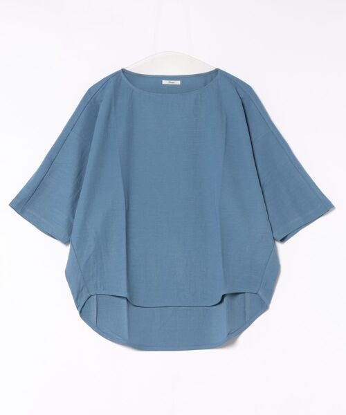 Jines(ジネス)の「ナチュラルスムース7分袖トップス(Tシャツ/カットソー・レディース・ブルー/チャコールグレー/ベージュ/ホワイト・38)」の9枚目の写真