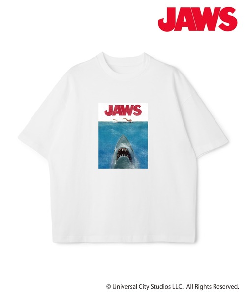Universal Filmarket(ユニバーサルフィルマーケット)の「【JAWS/ジョーズ】ヴィンテージライクビッグシルエット半袖Tシャツ/ Over Harf Sleeve T-shirt《UNISEX》(Tシャツ/カットソー・レディース・ブラック/ホワイト・XL/M/L)」の2枚目の写真