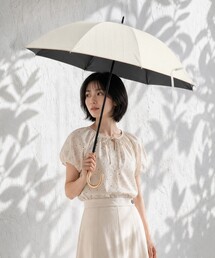 Afternoon Tea | 【UVカット率・遮光率100%生地使用】レース柄軽量晴雨兼用長傘 日傘(長傘)