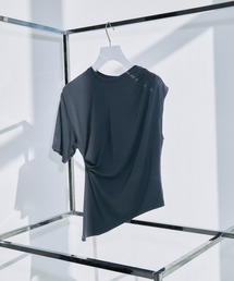 GHATHER ASYMMETRY TSHIRT/ギャザーアシンメトリーTシャツ