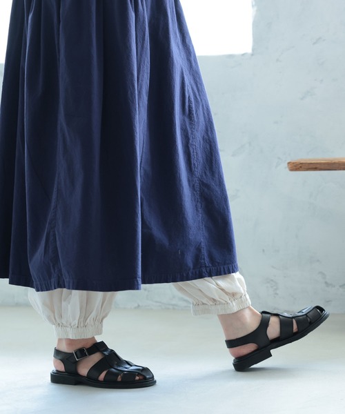 soulberry（ソウルベリー）の「ワンピ好きが作った、くしゅっと裾パンツ（その他パンツ・レディース・グレー/キナリ・L/LL/3L/4L/5L/M）」の5枚目の写真