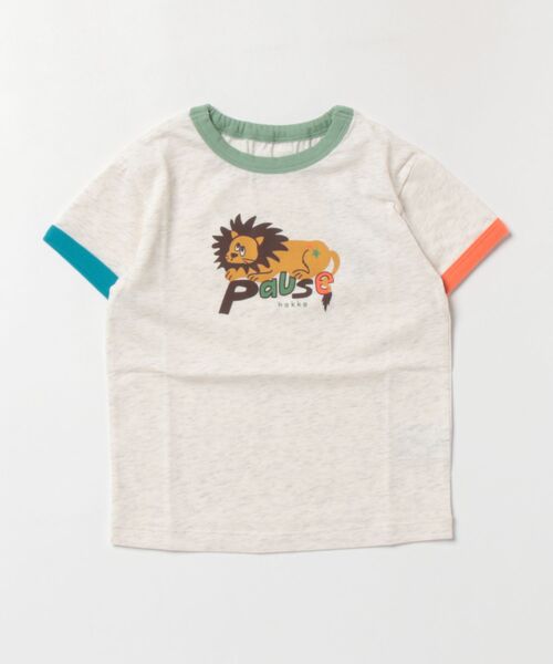HAKKA BABY（ハッカベビー）の「[ベビー]ライオンプリント接触冷感Tシャツ（Tシャツ/カットソー・キッズ・ライトグレー/ライトブルー・L）」の2枚目の写真