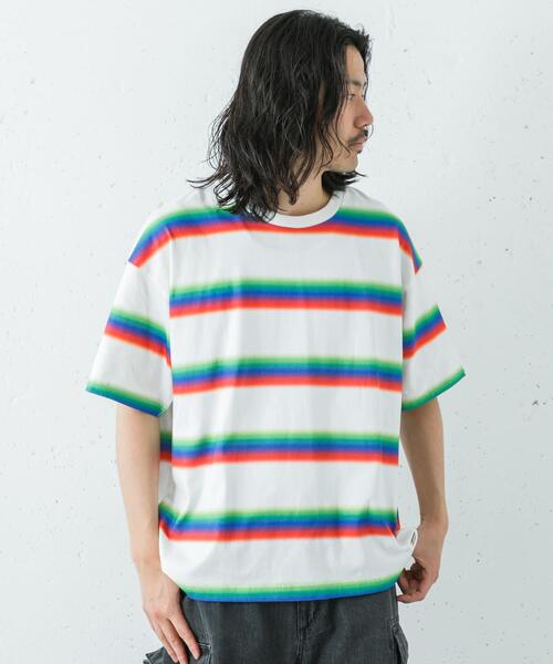 LOTTO(ロット)の「LOTTO MULTI BORDER T-SHIRTS(Tシャツ/カットソー・メンズ・ホワイト・X-LARGE/MEDIUM/LARGE)」の3枚目の写真