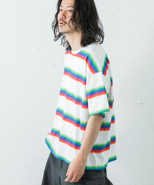 LOTTO(ロット)の「LOTTO MULTI BORDER T-SHIRTS(Tシャツ/カットソー・メンズ・ホワイト・X-LARGE/MEDIUM/LARGE)」の4枚目の写真
