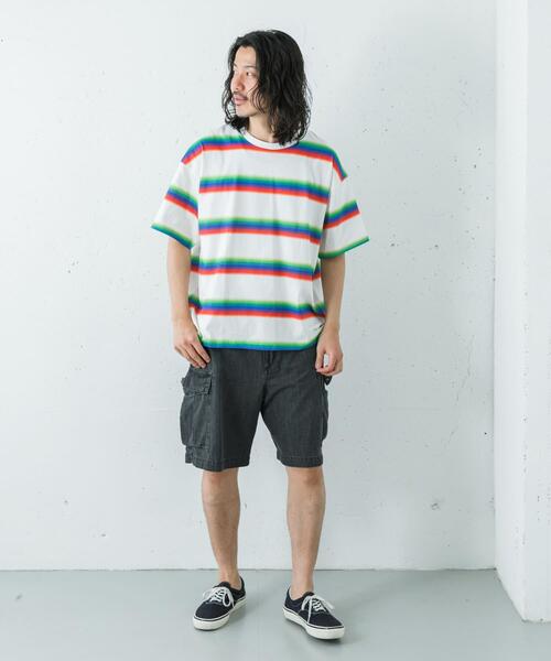 LOTTO(ロット)の「LOTTO MULTI BORDER T-SHIRTS(Tシャツ/カットソー・メンズ・ホワイト・X-LARGE/MEDIUM/LARGE)」の6枚目の写真