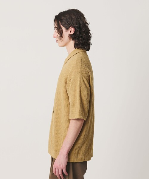 BEAUTY&YOUTH UNITED ARROWS(ビューティーアンドユースユナイテッドアローズ)の「ブークレ ツイードライク ニット シャツ ウォッシャブル(シャツ/ブラウス・メンズ・マスタード/ブラック・L/M/S/XL)」の8枚目の写真