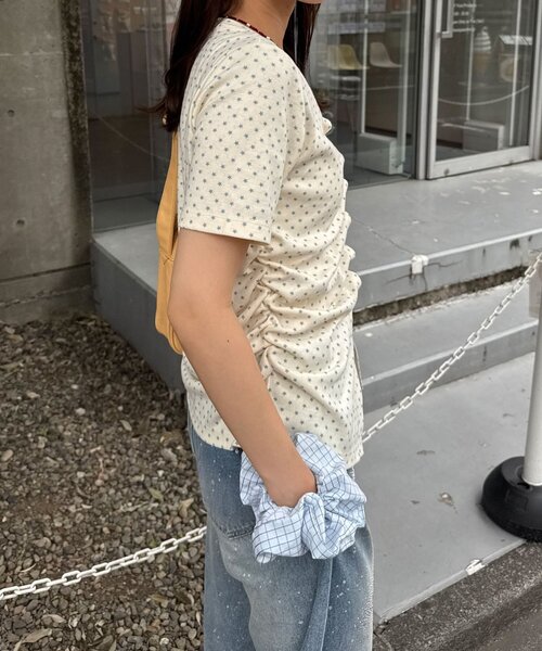 CIAOPANIC（チャオパニック）の「スターシャーリングTEE（Tシャツ/カットソー・レディース・イエロー/ネイビー・FREE）」の12枚目の写真