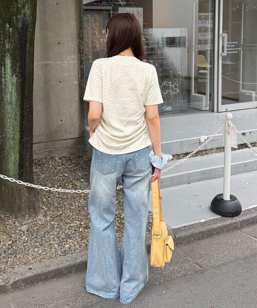 CIAOPANIC（チャオパニック）の「スターシャーリングTEE（Tシャツ/カットソー・レディース・イエロー/ネイビー・FREE）」の16枚目の写真