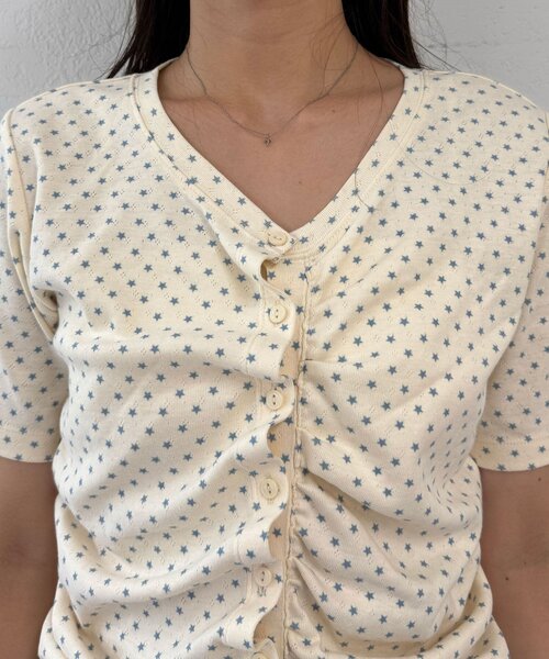CIAOPANIC（チャオパニック）の「スターシャーリングTEE（Tシャツ/カットソー・レディース・イエロー/ネイビー・FREE）」の20枚目の写真