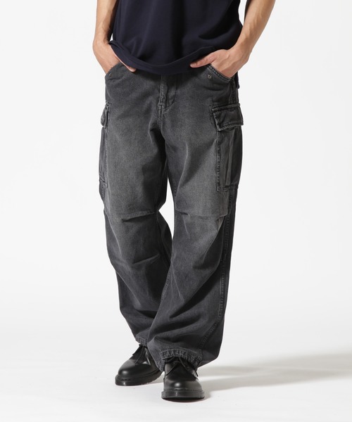 AVIREX(アヴィレックス)の「《WEB&DEPOT限定》M-65 FATIGUE DENIM PANTS / M-65 ファティーグ デニム パンツ / AVIREX / アヴィレックス(デニムパンツ・メンズ・インディゴブルー/ブラック・X-SMALL/MEDIUM/SMALL/XX-LARGE/X-LARGE/LARGE)」の3枚目の写真