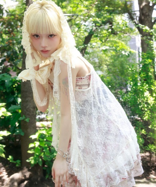 myu:loret(ミュウロレット)の「ラッフルレースジレ(カーディガン/ボレロ・レディース・キナリ・FREE)」の5枚目の写真