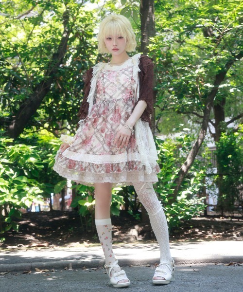 myu:loret(ミュウロレット)の「ラッフルレースジレ(カーディガン/ボレロ・レディース・キナリ・FREE)」の8枚目の写真
