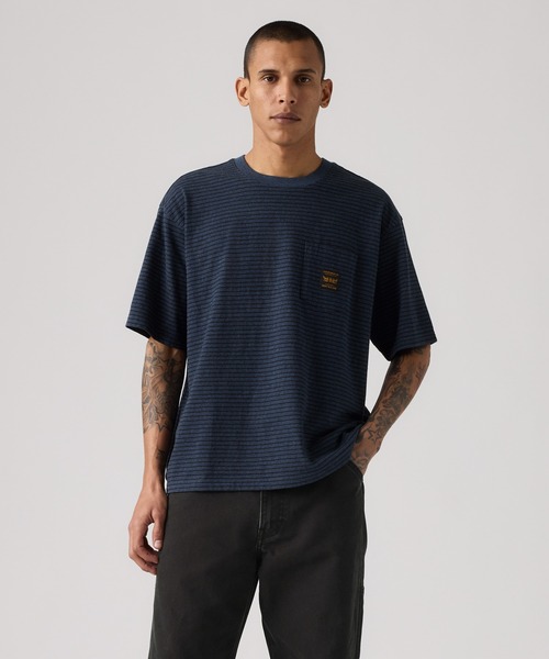 Levi's（リーバイス）の「Levi's/リーバイス WORKWEAR ポケットTシャツ（Tシャツ/カットソー・メンズ・ネイビー・L/S）」の6枚目の写真