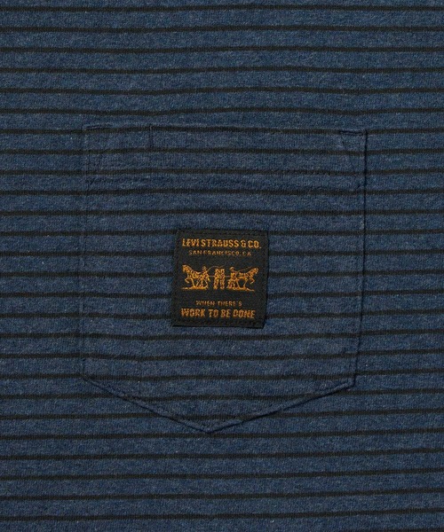 Levi's（リーバイス）の「Levi's/リーバイス WORKWEAR ポケットTシャツ（Tシャツ/カットソー・メンズ・ネイビー・L/S）」の4枚目の写真