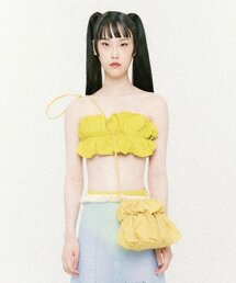 カンカンストリングクロスバッグイエロー