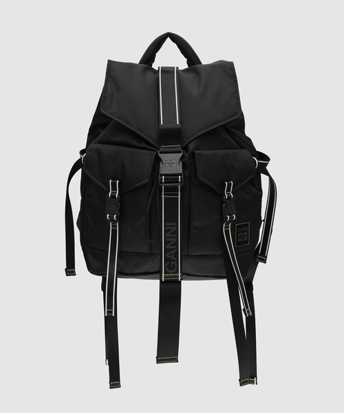 GANNI(ガニー)の「Re-Tech Sport Nylon Backpack(バックパック/リュック・レディース・ブラック・ONE SIZE)」の1枚目の写真