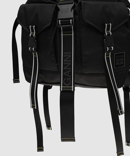 GANNI(ガニー)の「Re-Tech Sport Nylon Backpack(バックパック/リュック・レディース・ブラック・ONE SIZE)」の4枚目の写真