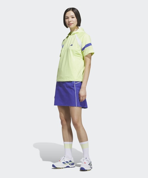 adidas(アディダス)の「ハーフジップ フード付きアノラックジャケット 半袖 / ハーフジップ【adidas Golf/アディダスゴルフ】(ブルゾン・レディース・イエロー・SMALL/MEDIUM/LARGE/X-LARGE/XX-LARGE/X-SMALL)」の5枚目の写真