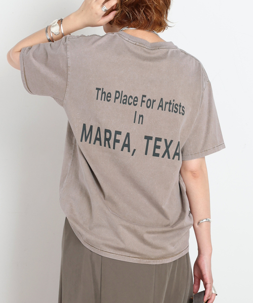 AP STUDIO（エーピーストゥディオ）の「Logo TEE（Tシャツ/カットソー・レディース・スミクロ/アイボリー/ベージュ・FREE）」の3枚目の写真