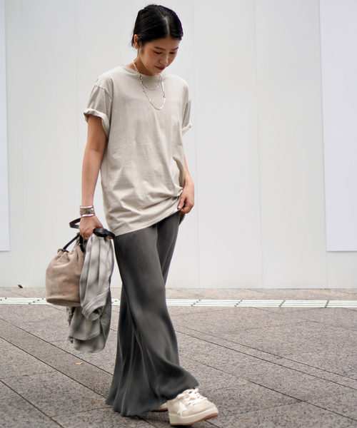 AP STUDIO（エーピーストゥディオ）の「Logo TEE（Tシャツ/カットソー・レディース・スミクロ/アイボリー/ベージュ・FREE）」の12枚目の写真