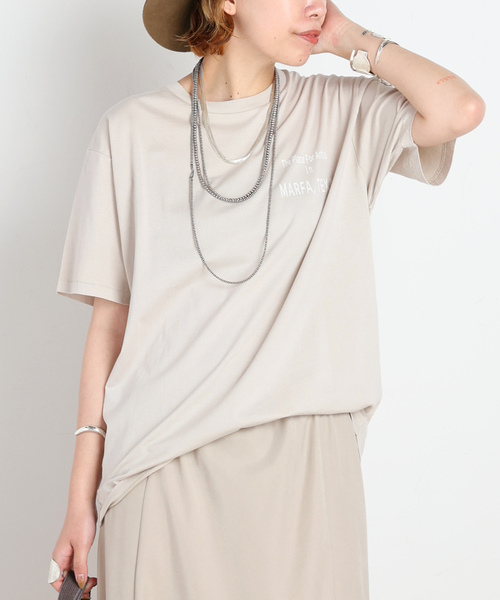 AP STUDIO（エーピーストゥディオ）の「Logo TEE（Tシャツ/カットソー・レディース・スミクロ/アイボリー/ベージュ・FREE）」の14枚目の写真