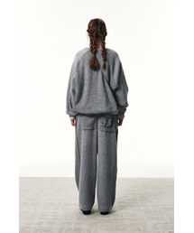 SMOOTH D LOGO KNIT PANTS IN GREY