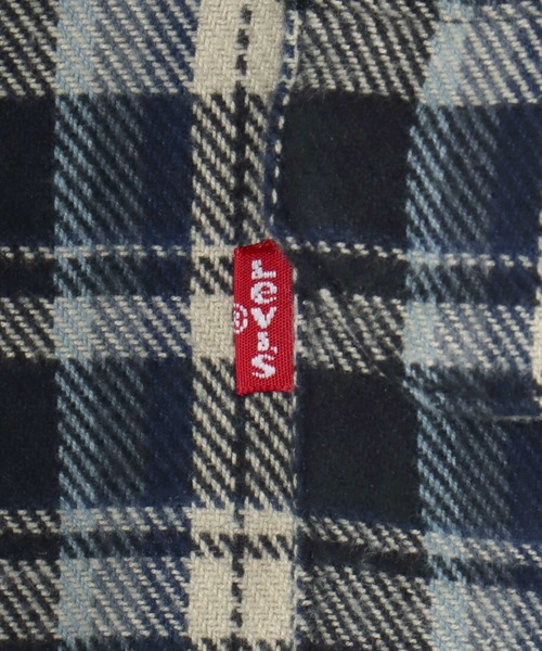 Levi's（リーバイス）の「Levi's/リーバイス JACKSON WORKER OMBRE CHECK SHIRT/オーバーサイズ オンブレチェックシャツ/フランネルシャツ/レギュラーカラーシャツ/レディース メンズ（シャツ/ブラウス・メンズ・ネイビー/カーキ/ワイン・M/L/XL）」の18枚目の写真