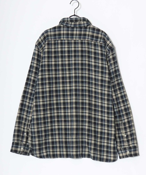 Levi's（リーバイス）の「Levi's/リーバイス JACKSON WORKER OMBRE CHECK SHIRT/オーバーサイズ オンブレチェックシャツ/フランネルシャツ/レギュラーカラーシャツ/レディース メンズ（シャツ/ブラウス・メンズ・ネイビー/カーキ/ワイン・M/L/XL）」の7枚目の写真