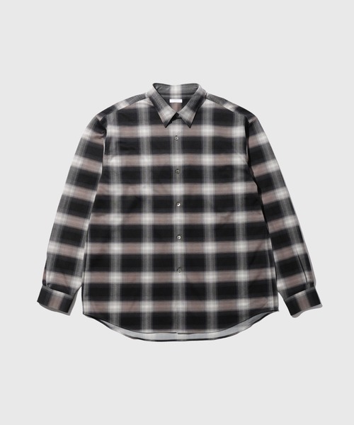 KANEMASA PHIL.(カネマサフィル)の「《別注》【KANEMASA PHIL. / カネマサ フィル】28G Ombre Check Modest Shirt(シャツ/ブラウス・メンズ・ブルー系その他4/ブラック・M/L)」の2枚目の写真