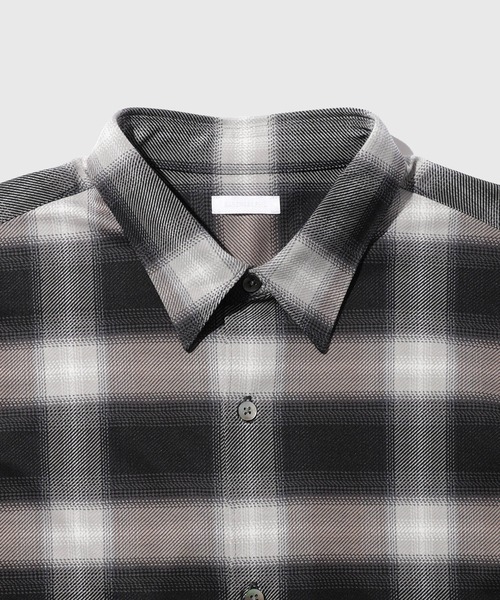 KANEMASA PHIL.(カネマサフィル)の「《別注》【KANEMASA PHIL. / カネマサ フィル】28G Ombre Check Modest Shirt(シャツ/ブラウス・メンズ・ブルー系その他4/ブラック・M/L)」の6枚目の写真