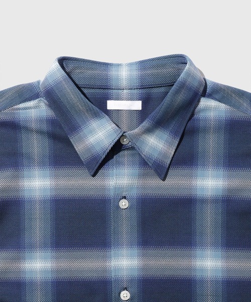 KANEMASA PHIL.(カネマサフィル)の「《別注》【KANEMASA PHIL. / カネマサ フィル】28G Ombre Check Modest Shirt(シャツ/ブラウス・メンズ・ブルー系その他4/ブラック・M/L)」の8枚目の写真