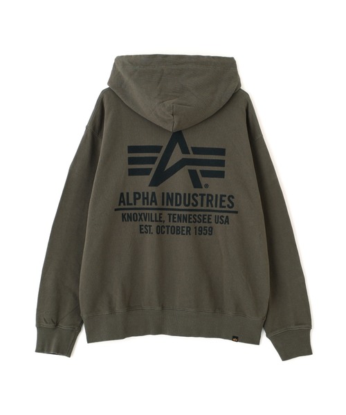 Alpha Industries（アルファインダストリーズ）の「【日本限定】Alpha Industries/アルファ インダストリーズ/ALPHA RED RIBBON ZIP HOODIE/レッドリボン ジップフーディ（パーカー・メンズ・ブラック/ネイビー/グレー/オリーブ/オートミール・S/M/L/2XL/XL）」の6枚目の写真
