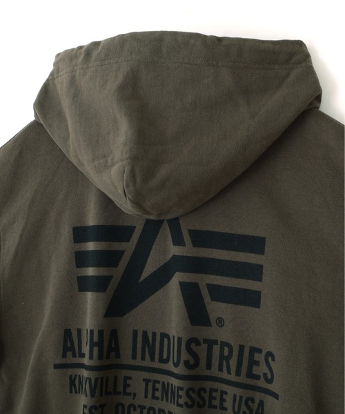 Alpha Industries（アルファインダストリーズ）の「【日本限定】Alpha Industries/アルファ インダストリーズ/ALPHA RED RIBBON ZIP HOODIE/レッドリボン ジップフーディ（パーカー・メンズ・ブラック/ネイビー/グレー/オリーブ/オートミール・S/M/L/2XL/XL）」の11枚目の写真