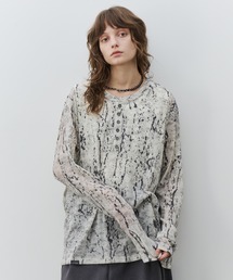 CASPER JOHN AIVER（キャスパージョンアイバー）の「AIVER　フロッキーシアーヘンリーネックプルオーバー（Tシャツ/カットソー）」