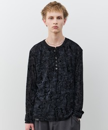 AIVER（アイバー）の「AIVER　フロッキーシアーヘンリーネックプルオーバー（Tシャツ/カットソー）」