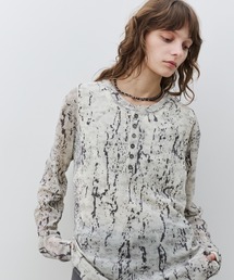 AIVER（アイバー）の「AIVER　フロッキーシアーヘンリーネックプルオーバー（Tシャツ/カットソー）」